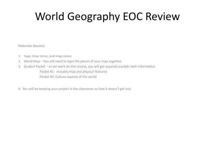 world geography eoc review