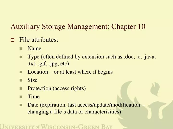 auxiliary storage management chapter 10