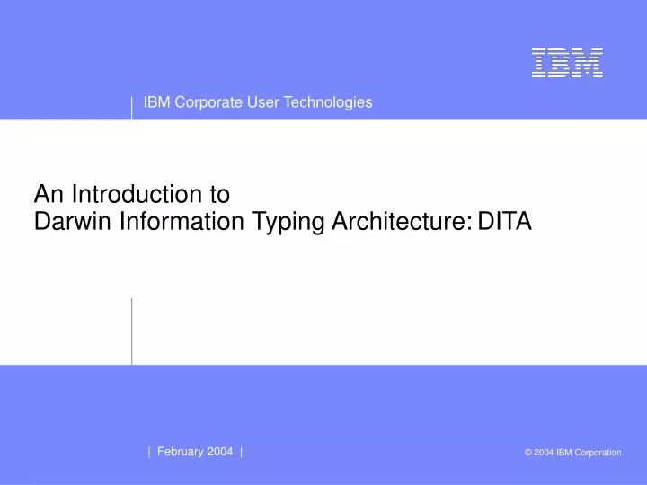 an introduction to darwin information typing architecture dita