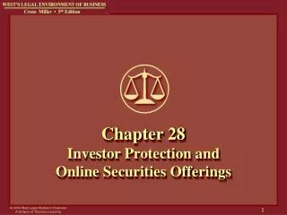 Chapter 28 Investor Protection and Online Securities Offerings