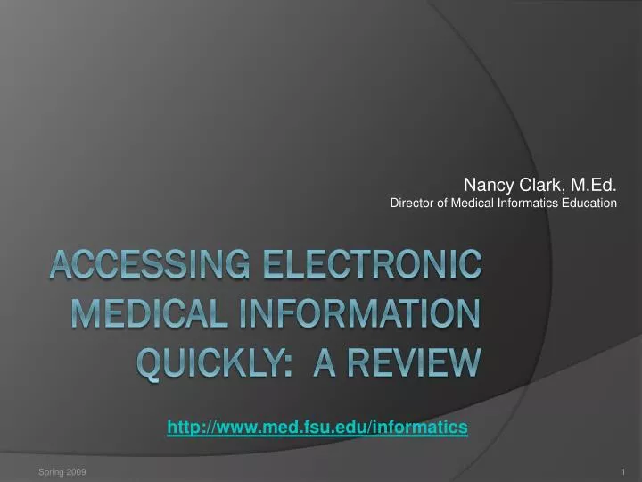 nancy clark m ed director of medical informatics education