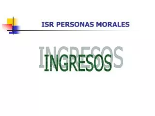 isr personas morales