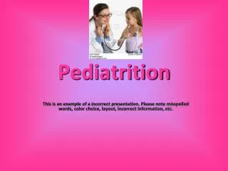 Pediatrition