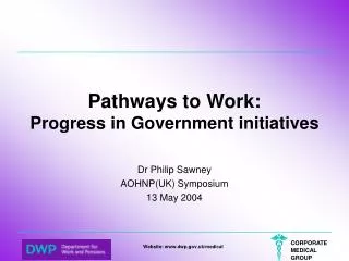 Pathways to Work: Progress in Government initiatives