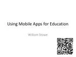 Using M obile Apps for E ducation - slide 1