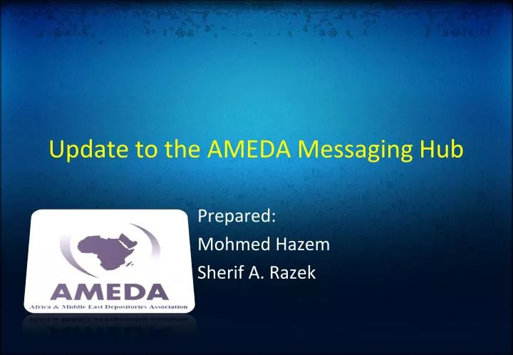 update to the ameda messaging hub