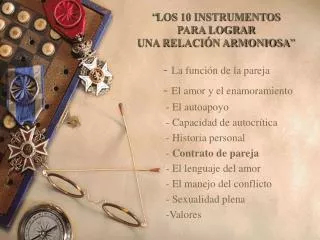 los 10 instrumentos para lograr una relaci n armoniosa