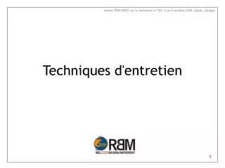 techniques d entretien