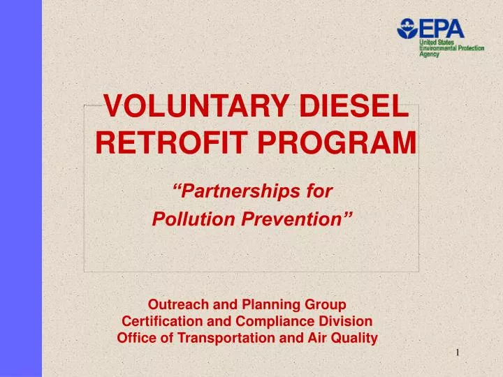 voluntary diesel retrofit program