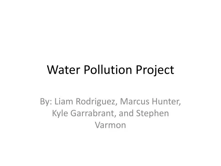 water pollution project