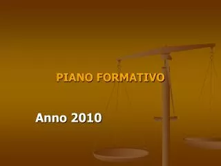 piano formativo