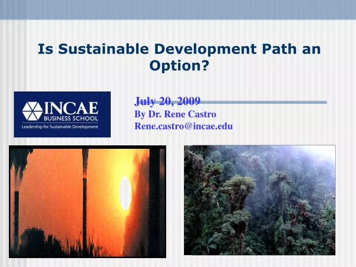 is sustainable development path an option