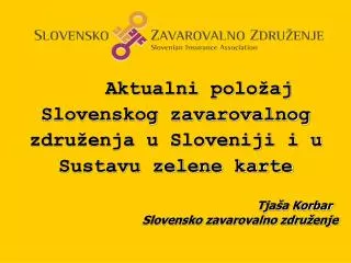 Aktualni položaj Slovenskog zavarovalnog združenja u Sloveniji i u Sustavu zelene karte