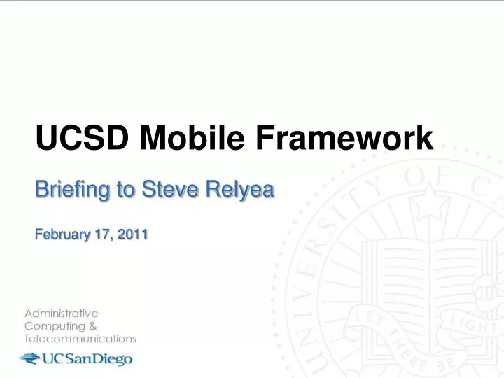 ucsd mobile framework