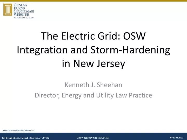 the electric grid osw integration and storm hardening in new jersey