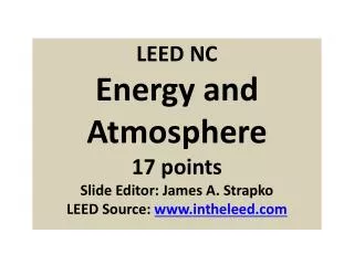Energy &amp; Atmosphere 6 Credits; 17 Points