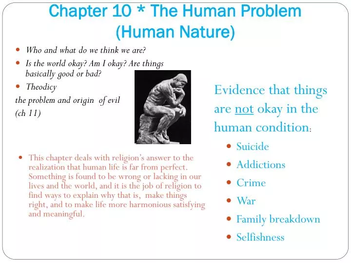 chapter 10 the human problem human nature