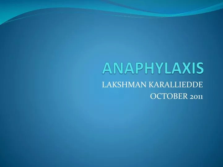 anaphylaxis