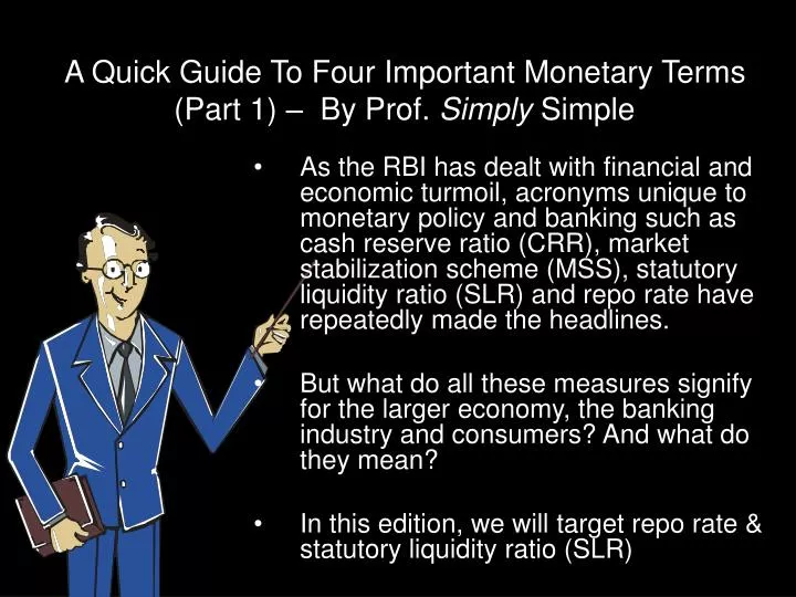 a quick guide to four important monetary terms part 1 by prof simply simple