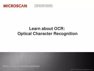 Learn about OCR: Optical Character Recognition
