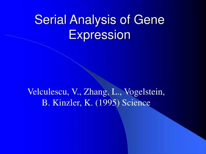 serial analysis of gene expression