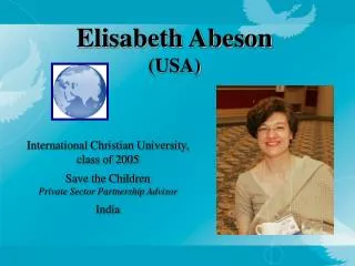 Elisabeth Abeson (USA)