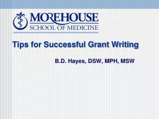 Tips for Successful Grant Writing