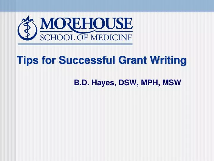 tips for successful grant writing
