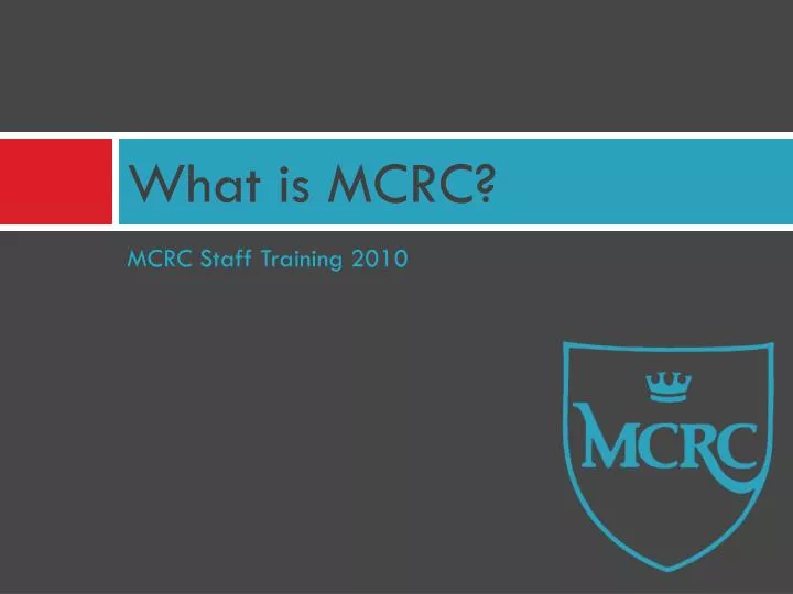 what is mcrc