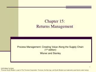Chapter 15: Returns Management