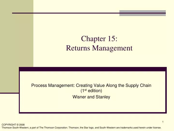 chapter 15 returns management