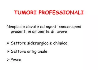 tumori professionali