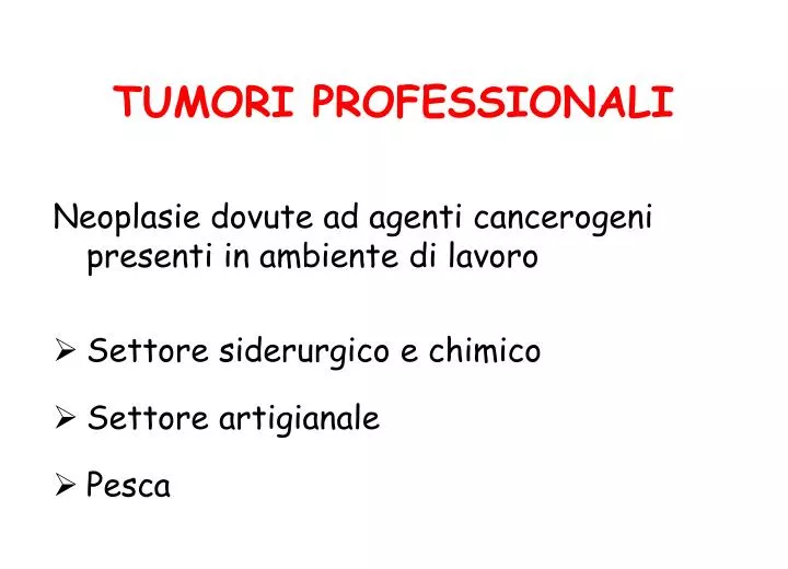 tumori professionali