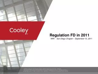 Regulation FD i n 2011