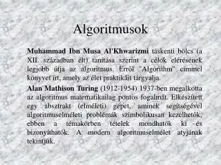 algoritmusok
