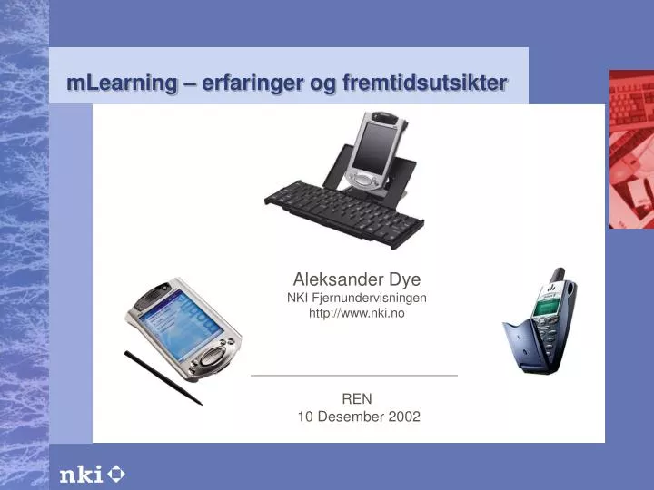 mlearning erfaringer og fremtidsutsikter