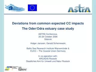 Deviations from common expected CC impacts The Oder/Odra estuary case study
