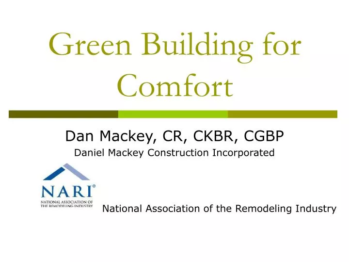 green building for comfort