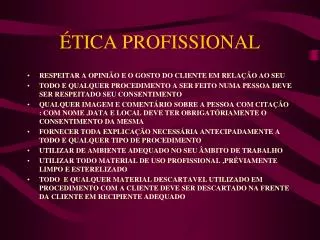 tica profissional