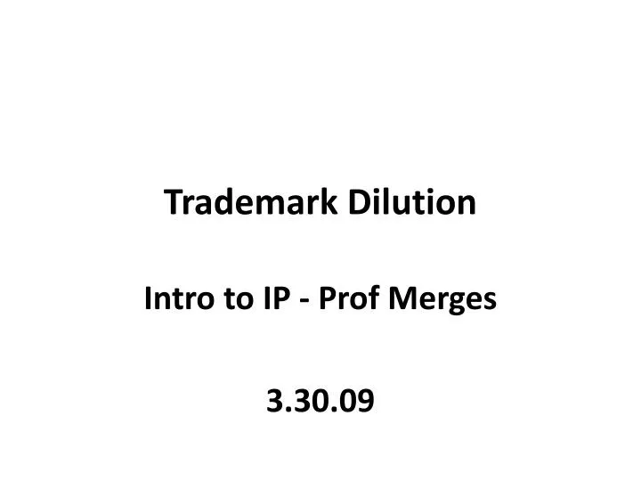 trademark dilution