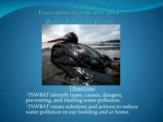 Environmental Health Unit: Water Pollution Lesson