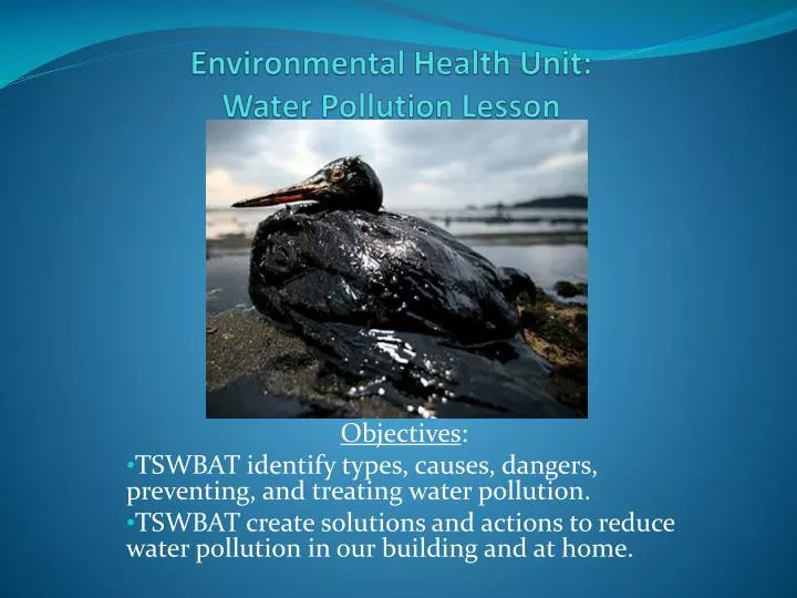 environmental health unit water pollution lesson