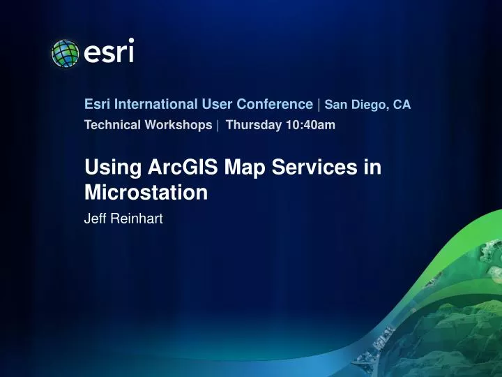 using arcgis map services in microstation