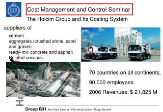 Cost Management and Control Seminar