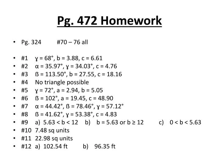 pg 472 homework