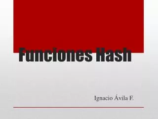 funciones hash