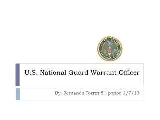 U.S. National Guard Warrant Officer