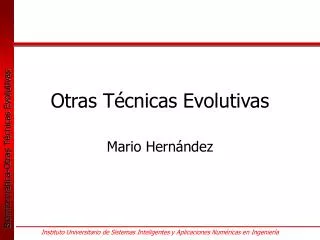 otras t cnicas evolutivas
