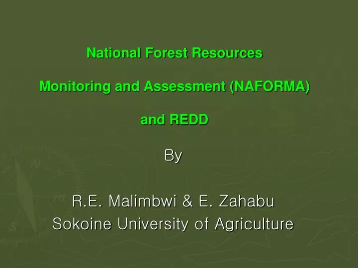national forest resources monitoring and assessment naforma and redd