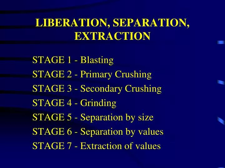 liberation separation extraction